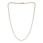6.45ct Round Brilliant Cut Diamond Tennis Necklace in 14k Yellow Gold in 16.5'