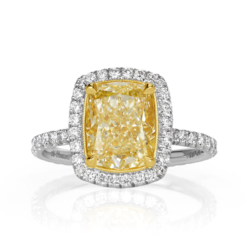 3.74ct Cushion Cut Diamond Engagement Ring