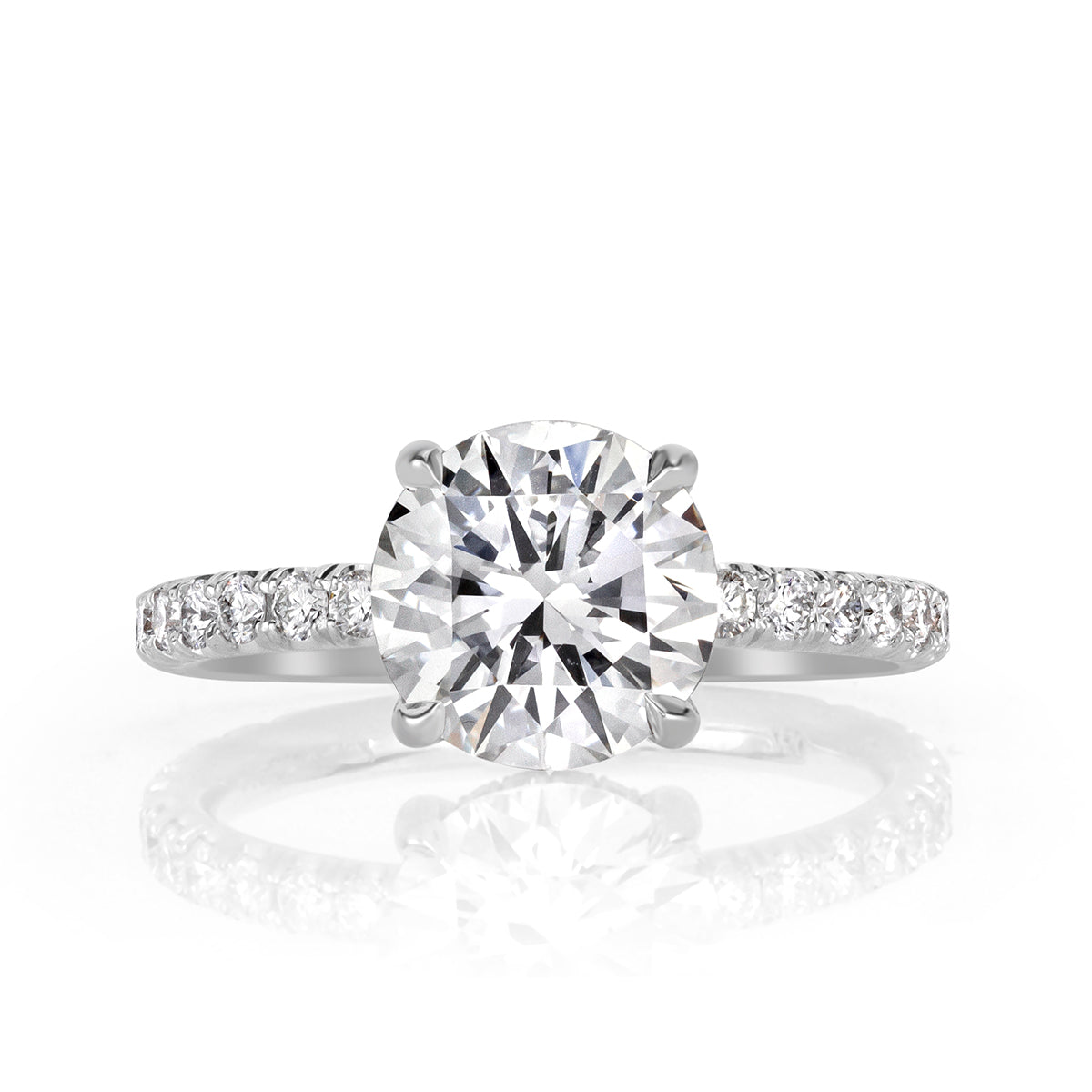 2.60ct Round Brilliant Cut Diamond Engagement Ring