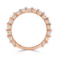 0.95ct Round Brilliant Cut Diamond Wedding Band in 18k Rose Gold