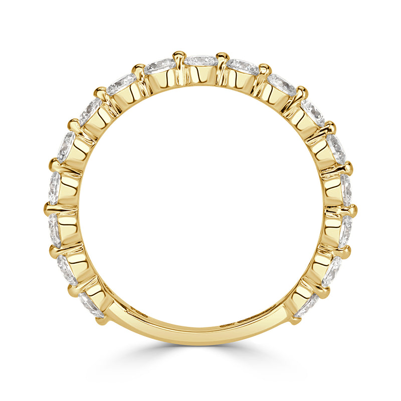 0.95ct Round Brilliant Cut Diamond Wedding Band in 18k Yellow Gold