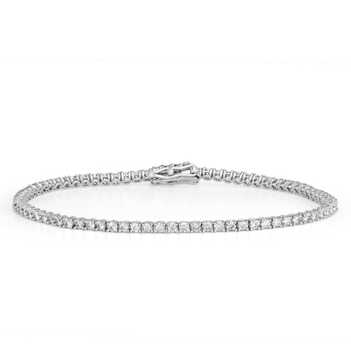 2.80ct Round Brilliant Cut Diamond Tennis Bracelet in 18k White Gold