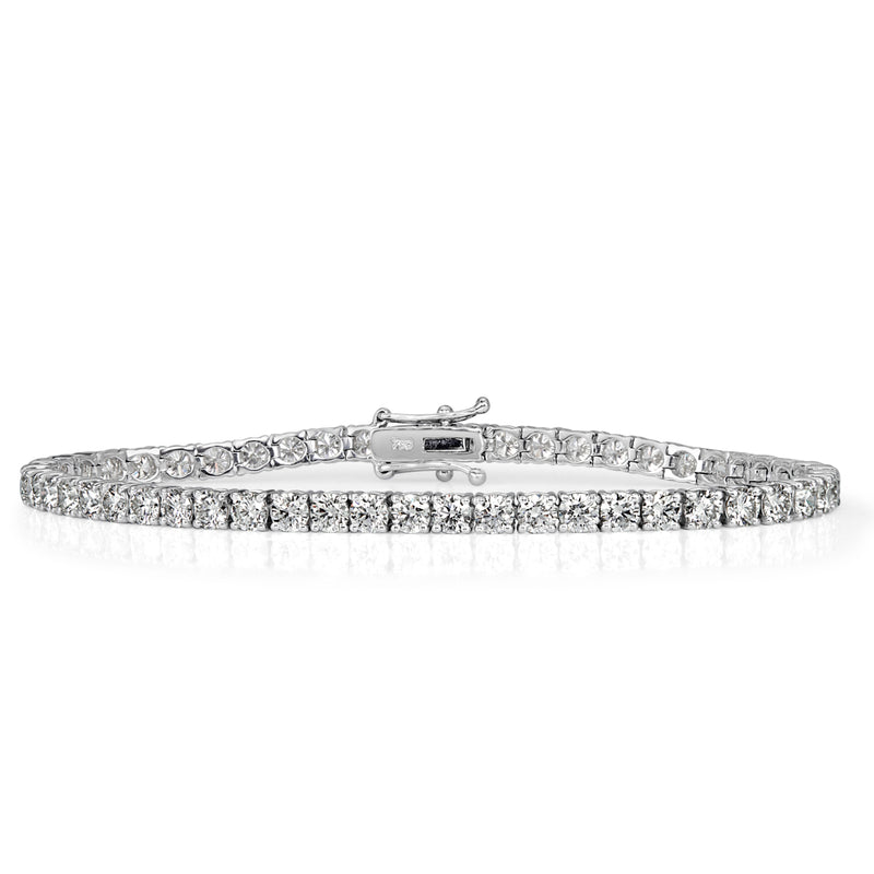 8.65ct Round Brilliant Cut Diamond Tennis Bracelet in 18k White Gold