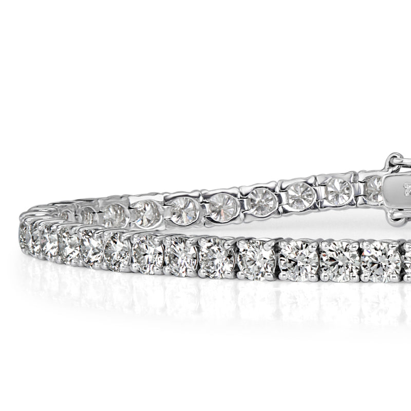 8.65ct Round Brilliant Cut Diamond Tennis Bracelet in 18k White Gold