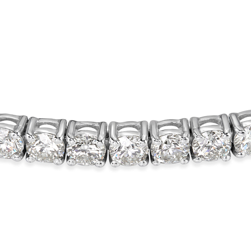 8.65ct Round Brilliant Cut Diamond Tennis Bracelet in 18k White Gold