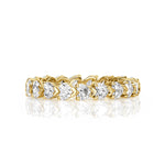 2.55ct Heart Shaped Diamond Eternity Band in 18k Yellow Gold