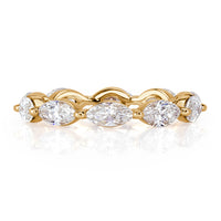 1.95ct Marquise Cut Diamond Eternity Band in 18k Champagne Yellow Gold