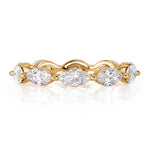1.95ct Marquise Cut Diamond Eternity Band in 18k Champagne Yellow Gold