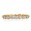 1.00ct Marquise and Round Brilliant Cut Diamond Eternity Band in 18k Champagne Yellow Gold