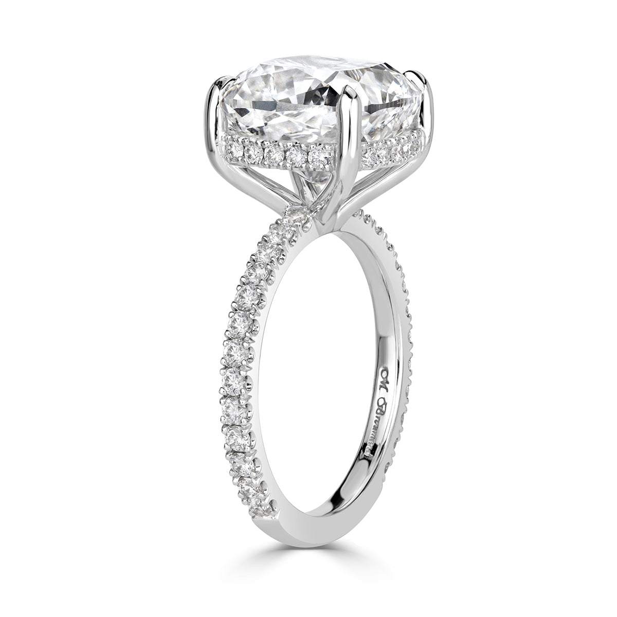 6.75ct Cushion Cut Diamond Engagement Ring
