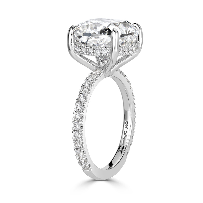 6.75ct Cushion Cut Diamond Engagement Ring