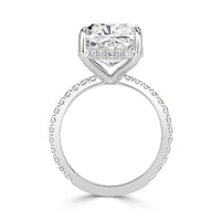 6.75ct Cushion Cut Diamond Engagement Ring