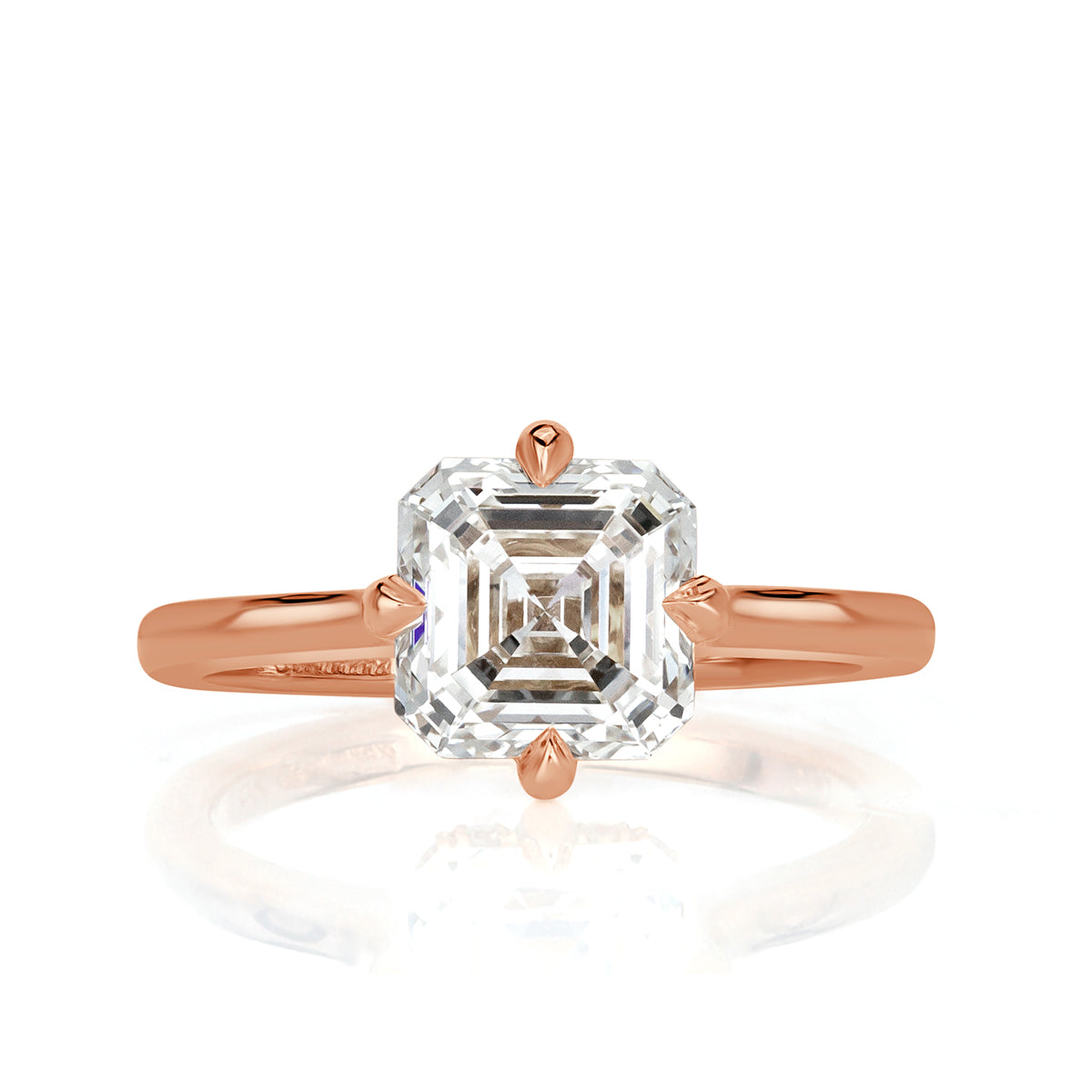 1.81ct Asscher Cut Diamond Engagement Ring