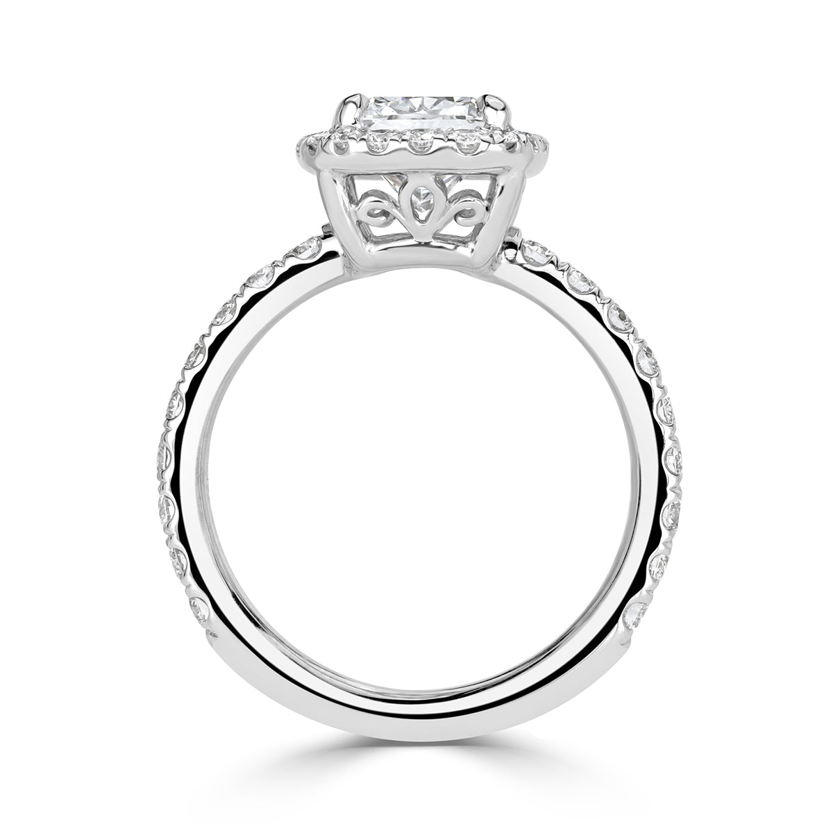 2.34ct Cushion Cut Diamond Engagement Ring