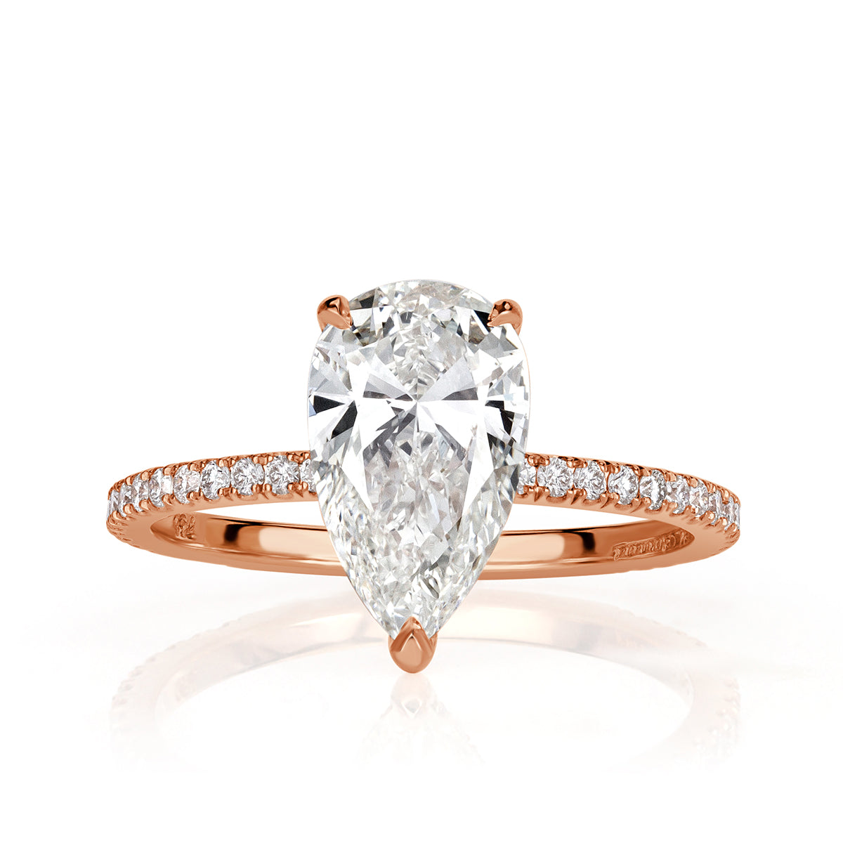 2.06ct Pear Shaped Diamond Engagement Ring