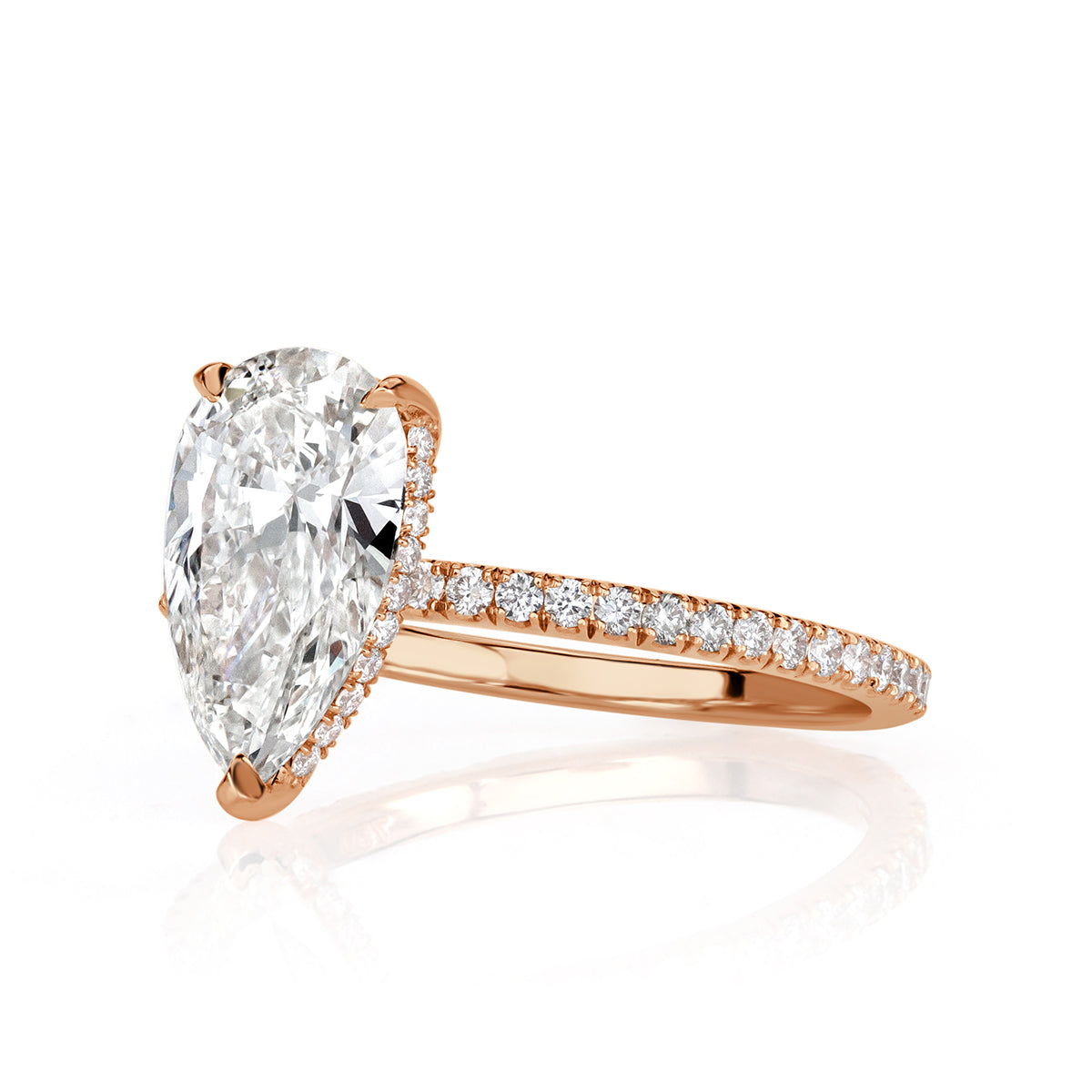 2.06ct Pear Shaped Diamond Engagement Ring
