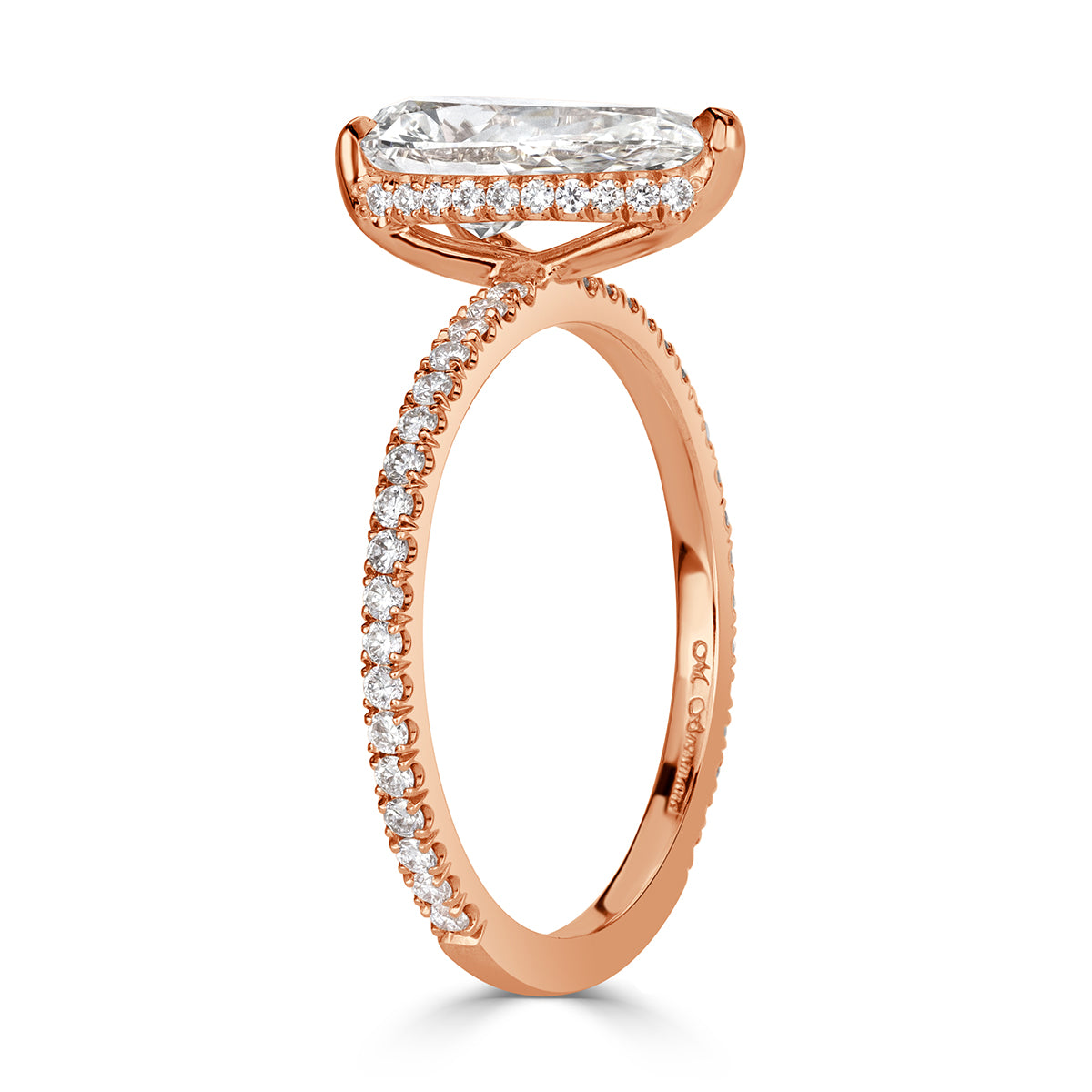 2.06ct Pear Shaped Diamond Engagement Ring