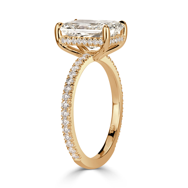 3.58ct Radiant Cut Diamond Engagement Ring
