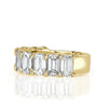 4.50ct Emerald Cut Diamond Wedding Band in 18k Yellow Gold