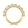 4.50ct Emerald Cut Diamond Wedding Band in 18k Yellow Gold