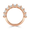 4.50ct Emerald Cut Diamond Wedding Band in 18k Rose Gold