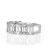 4.50ct Emerald Cut Diamond Wedding Band in 18k White Gold
