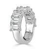 4.50ct Emerald Cut Diamond Wedding Band in 18k White Gold