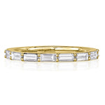 1.25ct Baguette Cut Diamond Eternity Band in 18k Champagne Yellow Gold