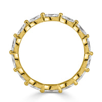 1.00ct Marquise Cut Diamond Eternity Band in 18k Champagne Yellow Gold