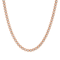 7.51ct Round Brilliant Cut Diamond Necklace in 14k Rose Gold