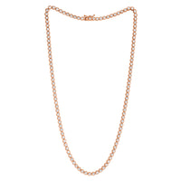 7.51ct Round Brilliant Cut Diamond Necklace in 14k Rose Gold