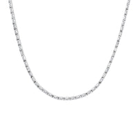 2.34ct Baguette Cut Diamond Tennis Necklace in 14K White Gold