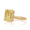 5.28ct Fancy Light Yellow Cushion Cut Diamond Engagement Ring