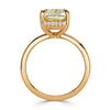 5.28ct Fancy Light Yellow Cushion Cut Diamond Engagement Ring