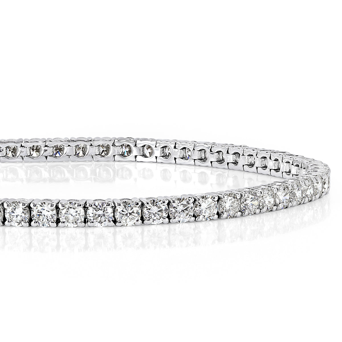 4.84ct Round Brilliant Cut Diamond Tennis Bracelet in 18k White Gold