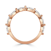 0.90ct Marquise Cut Diamond Wedding Band in 18k Rose Gold