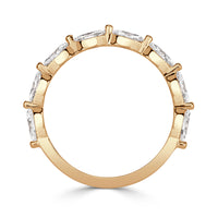 0.90ct Marquise Cut Diamond Wedding Band in 18k Champagne Yellow Gold