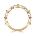 0.90ct Marquise Cut Diamond Wedding Band in 18k Champagne Yellow Gold