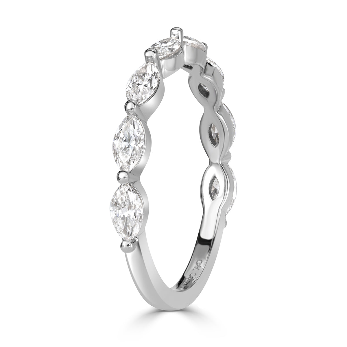 0.90ct Marquise Cut Diamond Wedding Band in Platinum