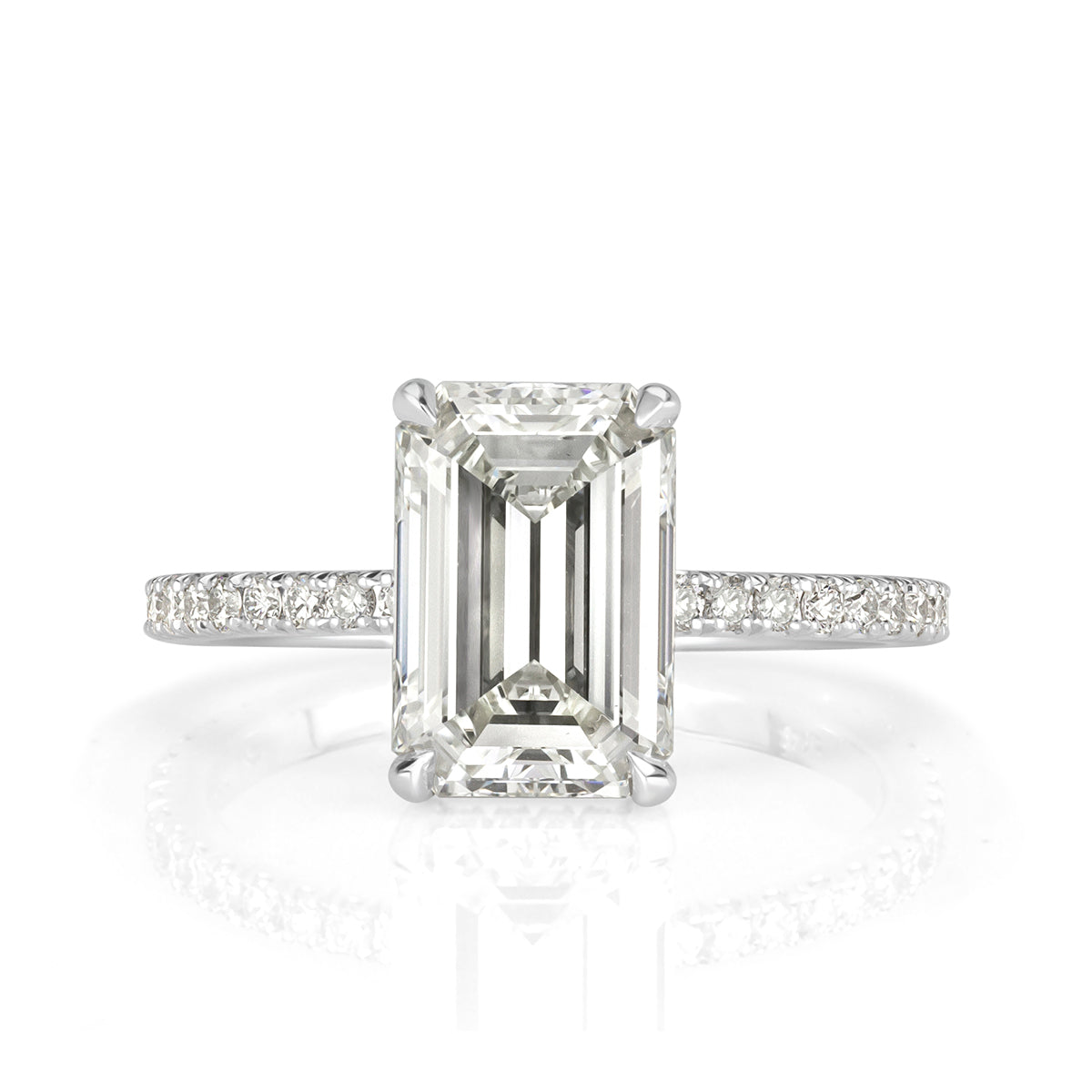 3.03ct Emerald Cut Diamond Engagement Ring
