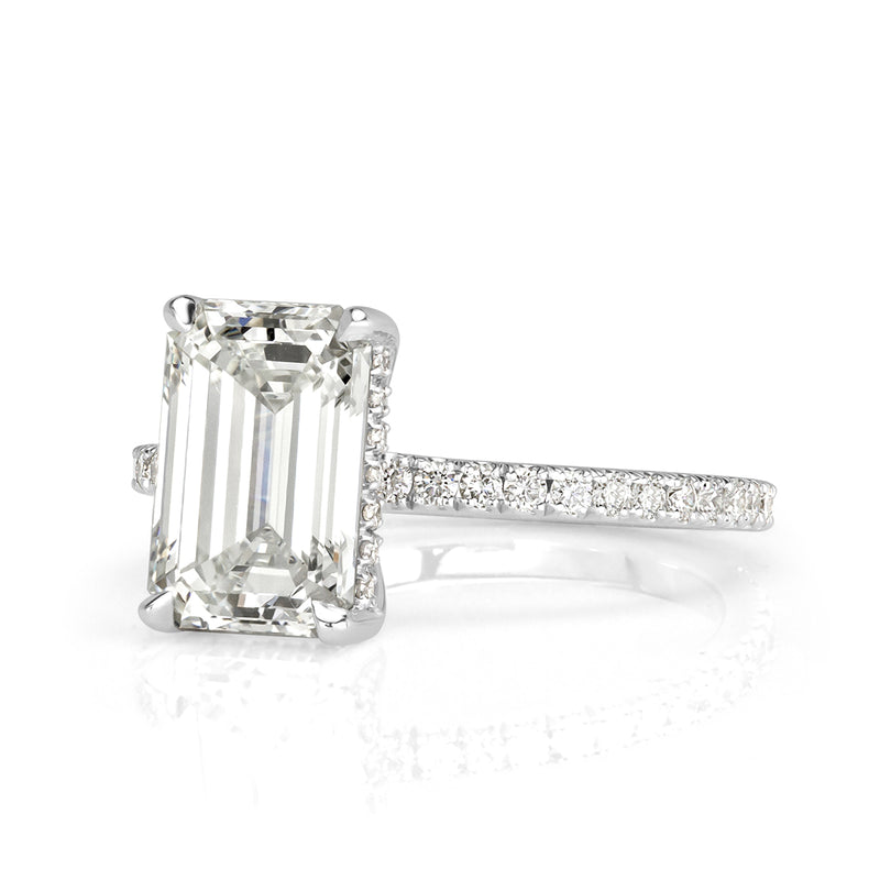 3.03ct Emerald Cut Diamond Engagement Ring