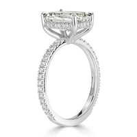 3.03ct Emerald Cut Diamond Engagement Ring