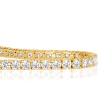 5.65ct Round Brilliant Cut Diamond Tennis Bracelet in 14k Yellow Gold in 7'