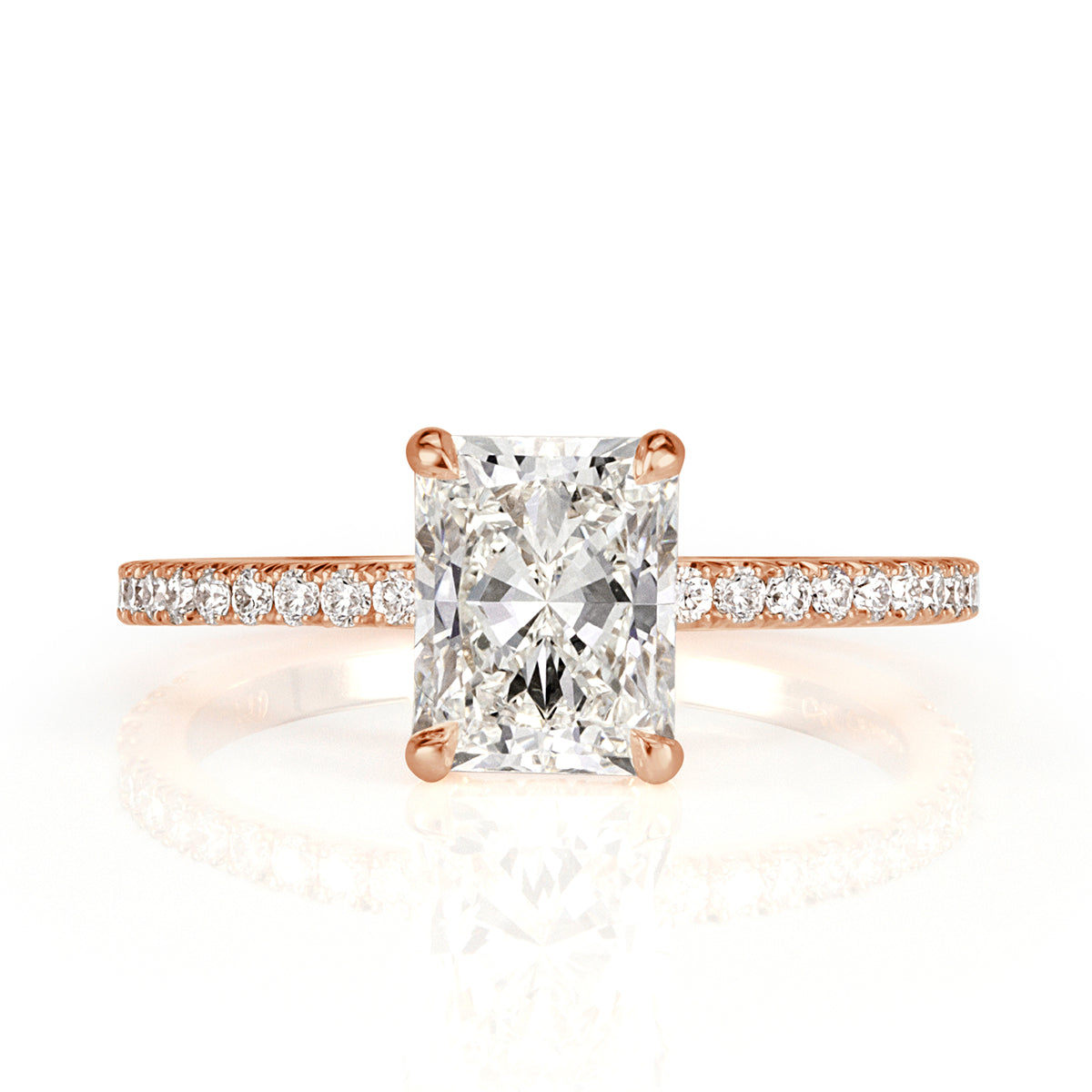 1.63ct Radiant Cut Diamond Engagement Ring