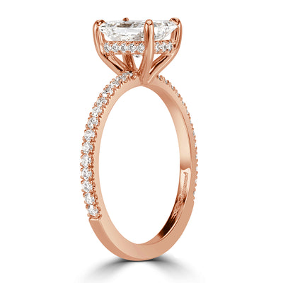 1.63ct Radiant Cut Diamond Engagement Ring