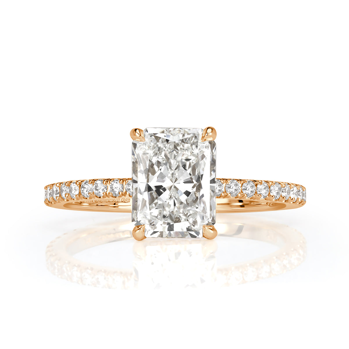 2.16ct Radiant Cut Diamond Engagement Ring