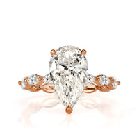 3.90ct Pear Shaped Diamond Engagement Ring