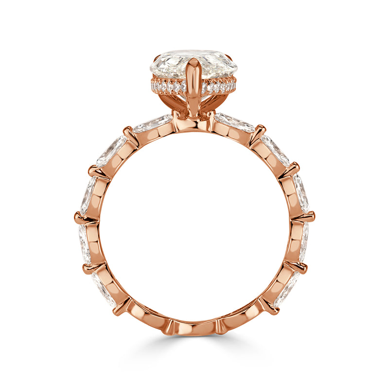 3.90ct Pear Shaped Diamond Engagement Ring