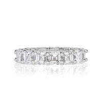 8.00ct Asscher Cut Diamond Eternity Band in Platinum