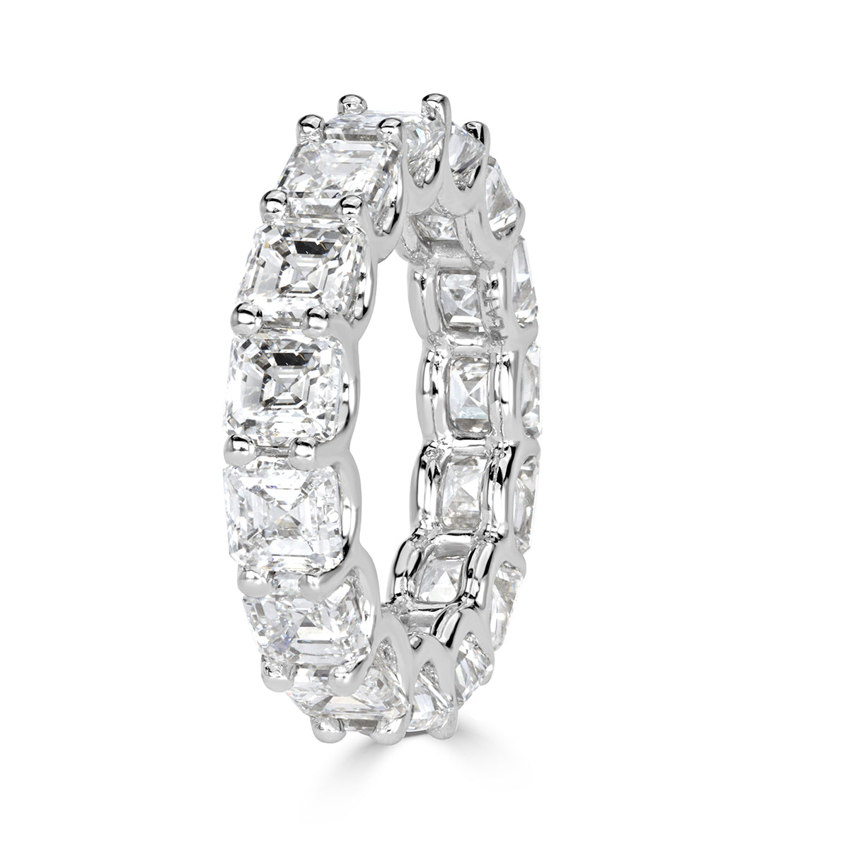 8.00ct Asscher Cut Diamond Eternity Band in Platinum